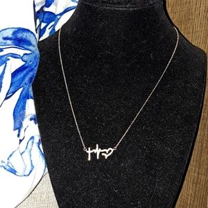 Faith, hope. Love necklace. With Swarovski crystals